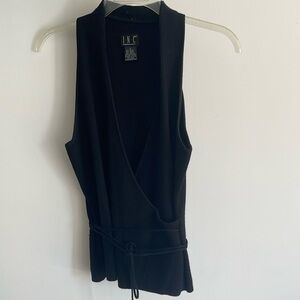 Inc wrap sleeveless sweater.